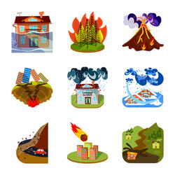 isolated object of cataclysm and disaster symbol vector image