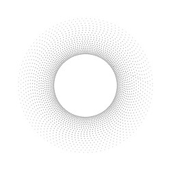 abstract circle frame halftone dots vector image