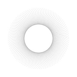 Abstract circle frame halftone dots vector