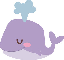Cute whale cartoon Royalty Free Vector Image - VectorStock