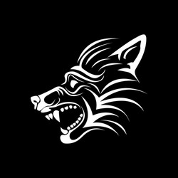 Dramatic Wolf Portrait Vector Image