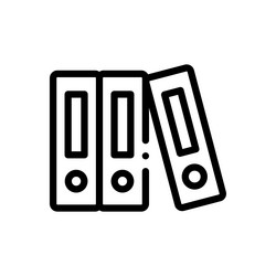 folders icon thin linear style design isolated vector image