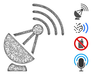 radio transmitter web mesh vector image