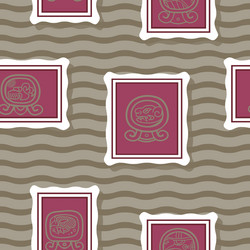 seamless background with maya calendar named days vector image