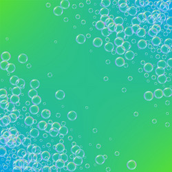 Soap foam on gradient background vector