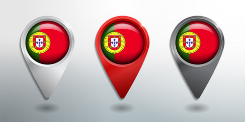 3d pointer tag and location marker with round vector image