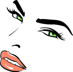a woman s face Vector Image