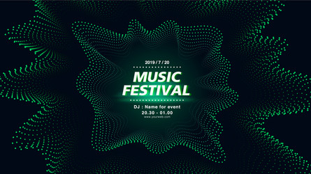 abstract background with particles in green theme vector image