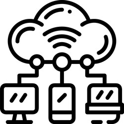 cloud storage icon symbol image of the hosting vector image