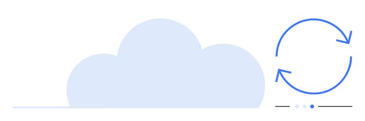 cloud synchronization concept with circular arrows vector image