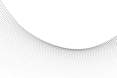 flowing dots particles wave pattern halftone vector image