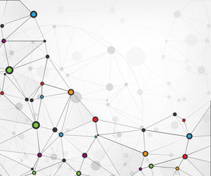 global network connections with points and lines vector image