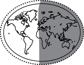 Planet earth geography vector