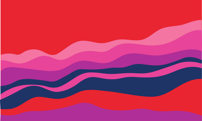 abstract geometric wavy background in bright color vector image