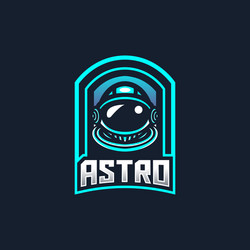 astronaut esport gaming mascot logo template Vector Image