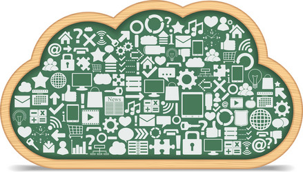 Cloud Computing Blackboard vector image