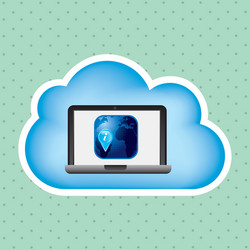 cloud computing design vector image
