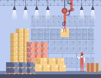 Warehouse automation abstract concept Royalty Free Vector