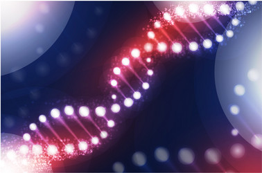 dna digital sequence code structure with glow vector image
