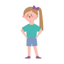 Down syndrome cute girl Royalty Free Vector Image