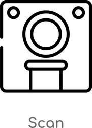 outline scan icon isolated black simple line vector image