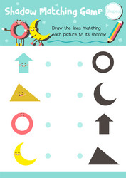 Shape Shadow Matching Game vector image