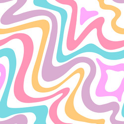 abstract seamless pattern with wavy pastel colored vector image