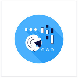 Continuously data update flat icon vector