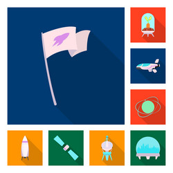 design of mars and space symbol collection vector image