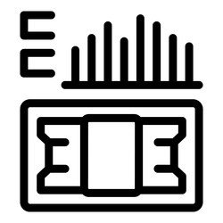electronic circuit board showing cpu processing vector image