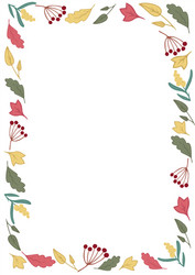 Frame for a4 format made autumn leaves vector