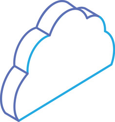 line cloud data service to security connect vector image