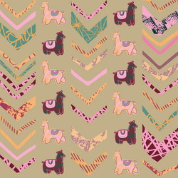 llama chevron seamless repeat pattern vector image