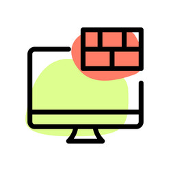 security software protecting desktop from threats vector image