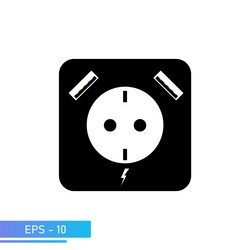 socket for electrical appliances with usb outputs vector image
