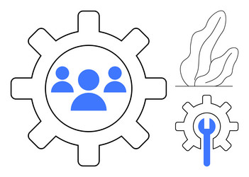 team collaboration and workflow optimization vector image