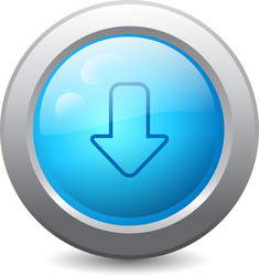 web button with down arrow vector image