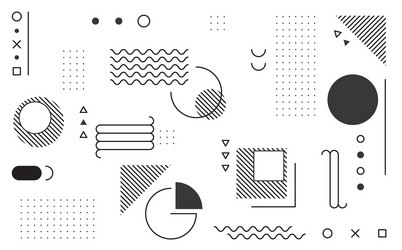 Abstract Black Line System vector image