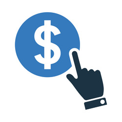 click pay icon simple editable design isolated vector image