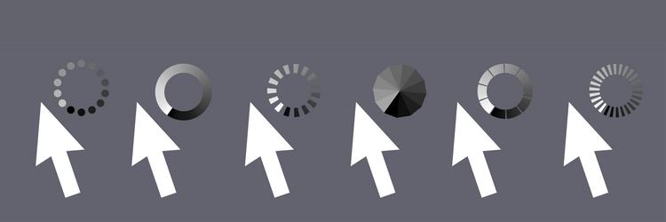 collection of mouse click cursors vector image