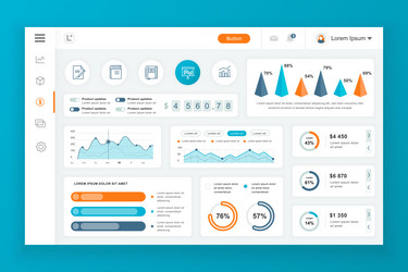 dashboard admin panel design template vector image