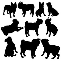 French Bulldog Silhouette Vector Image