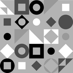 geometric pattern in black and white style vector image