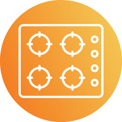 isolated stove block style icon design vector image