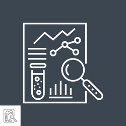 medical analytics related thin line icon vector image