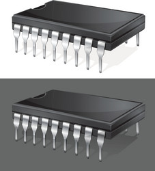 Modern Computer Microchip vector image