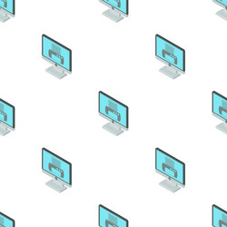 print button on monitor pattern seamless vector image