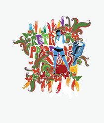 Retro Party Vibes vector image