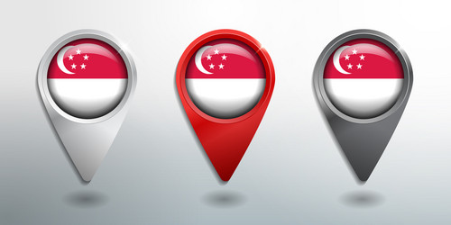3d pointer tag and location marker with round vector image