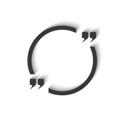 3D Quote Frame - Round Circle Mockup vector image